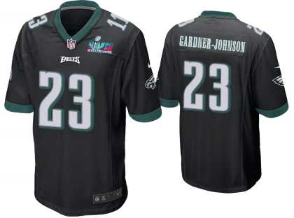 Men & Women & Youth Philadelphia Eagles #23 C.J. Gardner-Johnson Limited Black Super Bowl LVII Vapor Jersey->->NFL Jersey